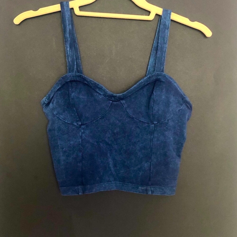 H&M Divided Crop Top (Navy/BlueJean color)